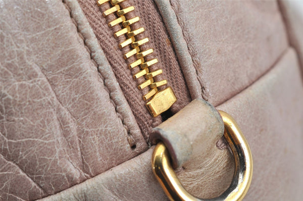 Authentic MIU MIU Vintage Leather 2Way Shoulder Hand Bag Purse Pink 3935I
