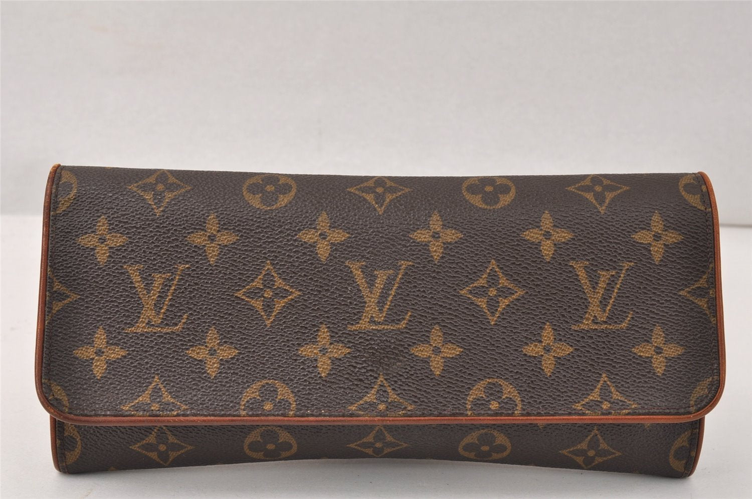 Authentic Louis Vuitton Monogram Pochette Twin GM Shoulder Bag M51852 LV 3935K
