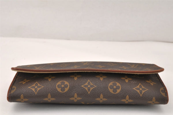 Authentic Louis Vuitton Monogram Pochette Twin GM Shoulder Bag M51852 LV 3935K