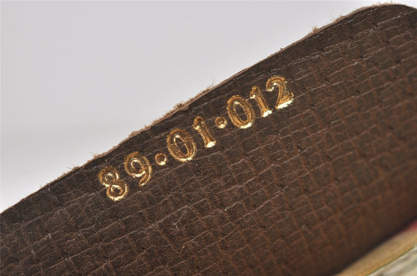Authentic GUCCI Web Sherry Line Clutch Hand Bag Purse GG PVC Leather Brown 3936I