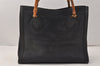 Authentic GUCCI Bamboo 2way Hand Shoulder Bag Leather Black Junk 3936K