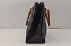 Authentic GUCCI Bamboo 2way Hand Shoulder Bag Leather Black Junk 3936K