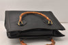 Authentic GUCCI Bamboo 2way Hand Shoulder Bag Leather Black Junk 3936K