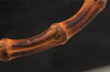 Authentic GUCCI Bamboo 2way Hand Shoulder Bag Leather Black Junk 3936K