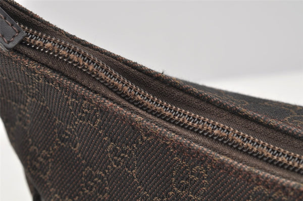 Authentic GUCCI Vintage Shoulder Hand Bag GG Canvas Leather 105649 Brown 3937I