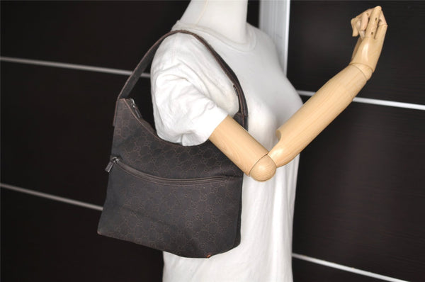 Authentic GUCCI Vintage Shoulder Hand Bag GG Canvas Leather 105649 Brown 3937I