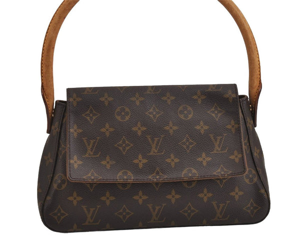 Authentic Louis Vuitton Monogram Mini Looping Shoulder Hand Bag M51147 LV 3937J