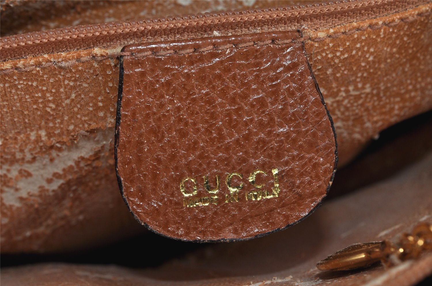 Authentic GUCCI Bamboo 2way Hand Shoulder Bag Leather Brown Junk 3937K