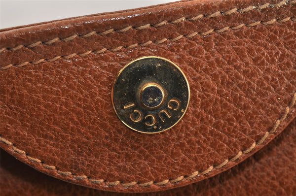 Authentic GUCCI Bamboo 2way Hand Shoulder Bag Leather Brown Junk 3937K