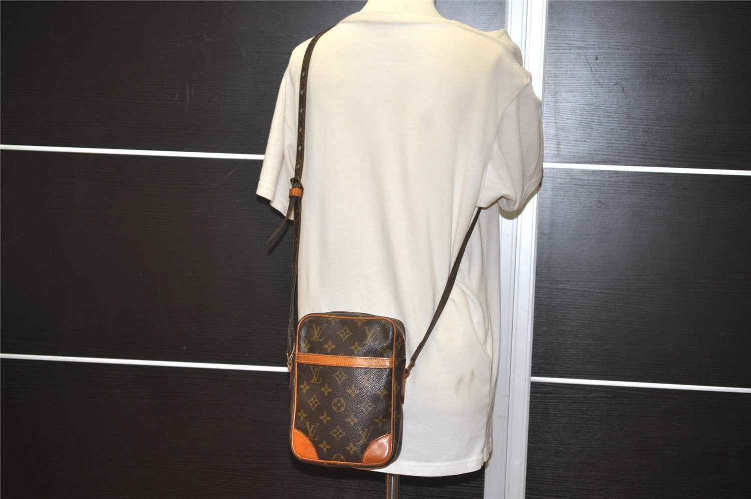 Authentic Louis Vuitton Monogram Danube Shoulder Cross Body Bag M45266 LV 3938J