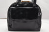 Authentic GUCCI Vintage Bamboo Shoulder Hand Bag Leather Black 3938K
