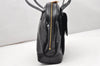 Authentic GUCCI Vintage Bamboo Shoulder Hand Bag Leather Black 3938K
