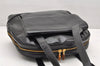Authentic GUCCI Vintage Bamboo Shoulder Hand Bag Leather Black 3938K