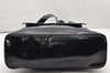 Authentic GUCCI Vintage Bamboo Shoulder Hand Bag Leather Black 3938K
