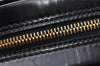 Authentic GUCCI Vintage Bamboo Shoulder Hand Bag Leather Black 3938K