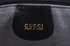 Authentic GUCCI Vintage Bamboo Shoulder Hand Bag Leather Black 3938K