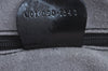 Authentic GUCCI Vintage Bamboo Shoulder Hand Bag Leather Black 3938K