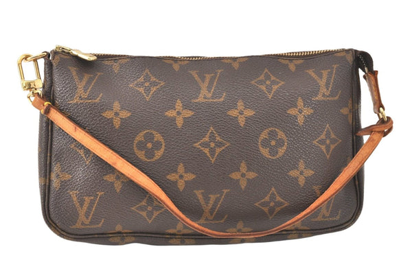 Authentic Louis Vuitton Monogram Pochette Accessoires Pouch M51980 LV 3939K