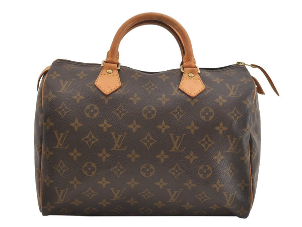 Authentic Louis Vuitton Monogram Speedy 30 Hand Boston Bag M41526 LV 3940J