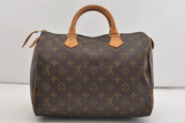 Authentic Louis Vuitton Monogram Speedy 30 Hand Boston Bag M41526 LV 3940J