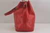Authentic Louis Vuitton Epi Noe Shoulder Drawstring Bag Red M44007 LV 3941J
