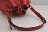 Authentic Louis Vuitton Epi Noe Shoulder Drawstring Bag Red M44007 LV 3941J