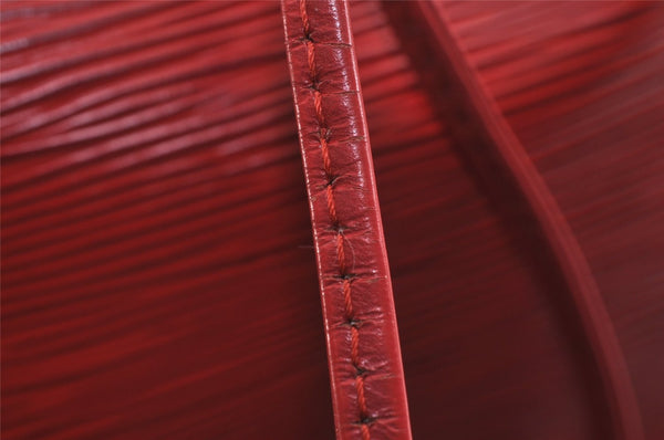 Authentic Louis Vuitton Epi Noe Shoulder Drawstring Bag Red M44007 LV 3941J