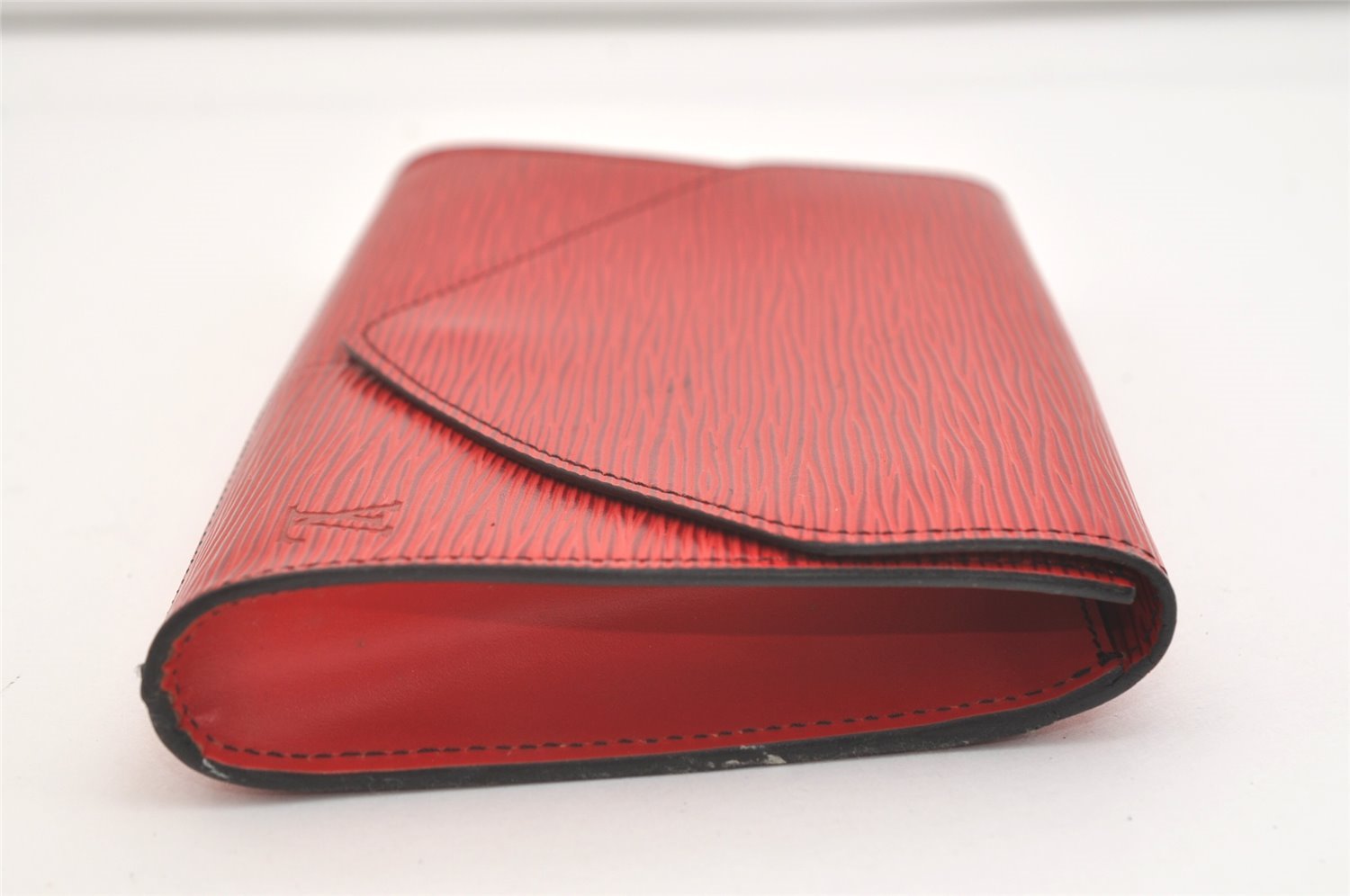 Authentic Louis Vuitton Epi Arts Deco PM Clutch Hand Bag Red M52647 LV 3942J