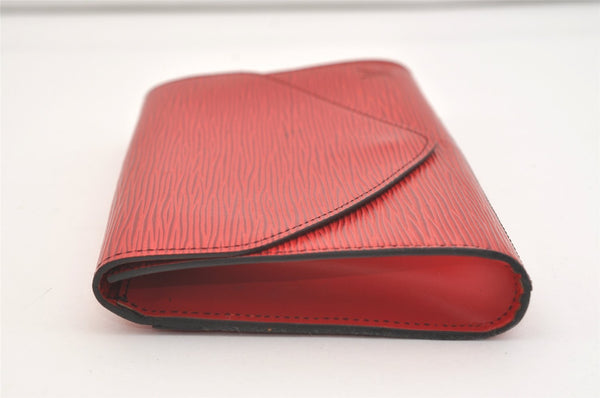 Authentic Louis Vuitton Epi Arts Deco PM Clutch Hand Bag Red M52647 LV 3942J