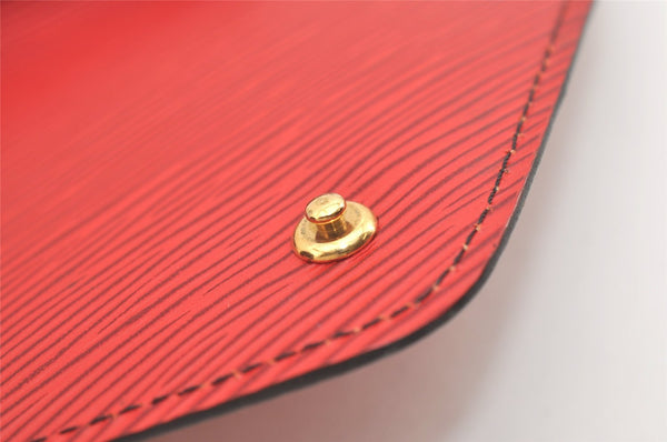 Authentic Louis Vuitton Epi Arts Deco PM Clutch Hand Bag Red M52647 LV 3942J