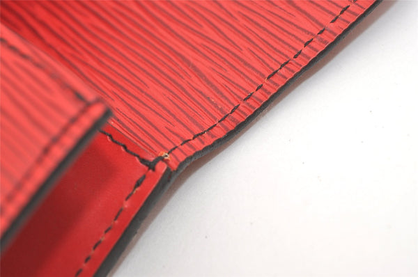 Authentic Louis Vuitton Epi Arts Deco PM Clutch Hand Bag Red M52647 LV 3942J