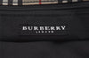 Authentic BURBERRY Vintage Nova Check Canvas Leather Hand Tote Bag Beige 3942K