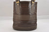 Authentic MARIO VALENTINO V Logo Shoulder Tote Bag Purse PVC Leather Brown 3944K