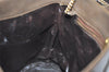 Authentic MARIO VALENTINO V Logo Shoulder Tote Bag Purse PVC Leather Brown 3944K