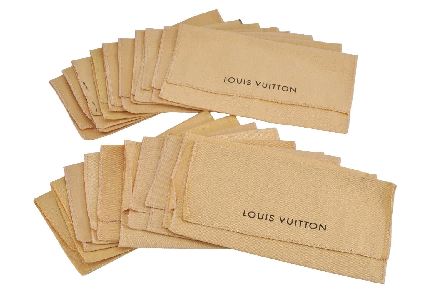 Authentic Louis Vuitton Dust Bag 20 Set Cotton Beige 9.1x4.7x0.2 LV 3945J