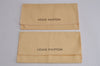 Authentic Louis Vuitton Dust Bag 20 Set Cotton Beige 9.1x4.7x0.2 LV 3945J