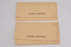 Authentic Louis Vuitton Dust Bag 20 Set Cotton Beige 9.1x4.7x0.2 LV 3945J