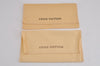 Authentic Louis Vuitton Dust Bag 20 Set Cotton Beige 9.1x4.7x0.2 LV 3945J