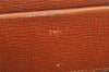 Authentic Burberrys Vintage Check Leather Clutch Hand Bag Purse Brown 3946K