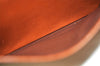 Authentic Burberrys Vintage Check Leather Clutch Hand Bag Purse Brown 3946K