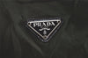 Authentic PRADA Vintage Nylon Tessuto Leather Shoulder Tote Bag Green 3948J