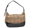 Authentic Burberrys Nova Check Shoulder Hand Bag Canvas Leather Beige 3948K