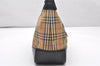 Authentic Burberrys Nova Check Shoulder Hand Bag Canvas Leather Beige 3948K