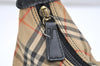 Authentic Burberrys Nova Check Shoulder Hand Bag Canvas Leather Beige 3948K