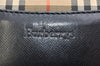 Authentic Burberrys Nova Check Shoulder Hand Bag Canvas Leather Beige 3948K