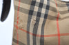 Authentic Burberrys Nova Check Shoulder Hand Bag Canvas Leather Beige 3948K