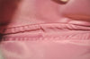 Authentic Christian Dior Trotter Saddle Shoulder Hand Bag PVC Enamel Pink 3949I