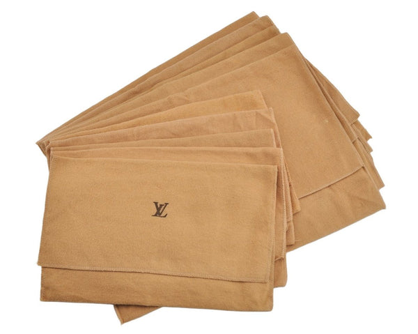 Authentic Louis Vuitton Dust Bag 10 Set Cotton Beige 14.6x10.6x0.4 LV 3949J