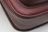 Authentic Cartier Must de Cartier Leather Shoulder Cross Bag Bordeaux Red 3949K