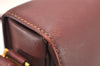 Authentic Cartier Must de Cartier Leather Shoulder Cross Bag Bordeaux Red 3949K